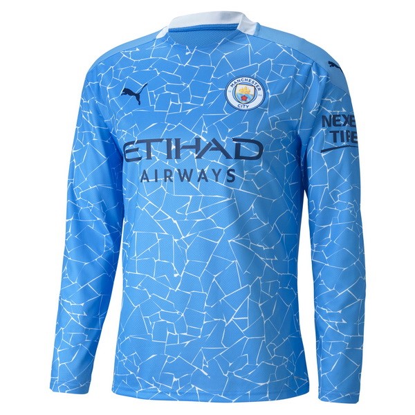 Tailandia Camiseta Manchester City Primera Equipación ML 2020-2021 Azul